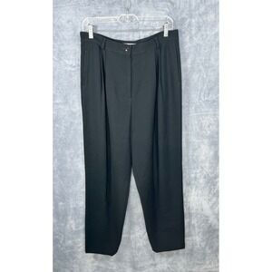 Valentino Miss V Wool Dress‎ Pants Pleated High Waist Black Size 48 Vintage